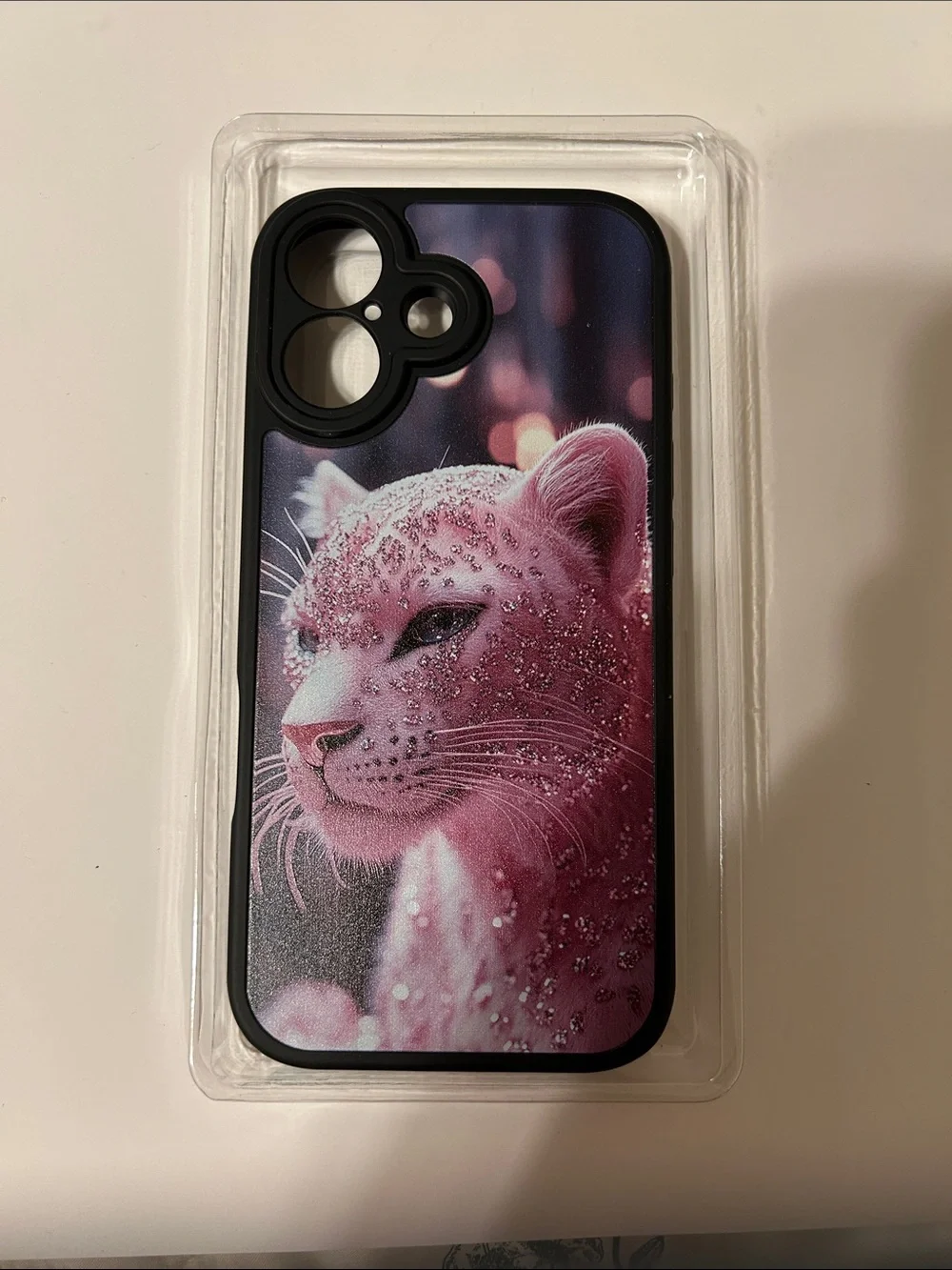 Ip 17 case floral wireless charging compatible military grade pink leopard NEW